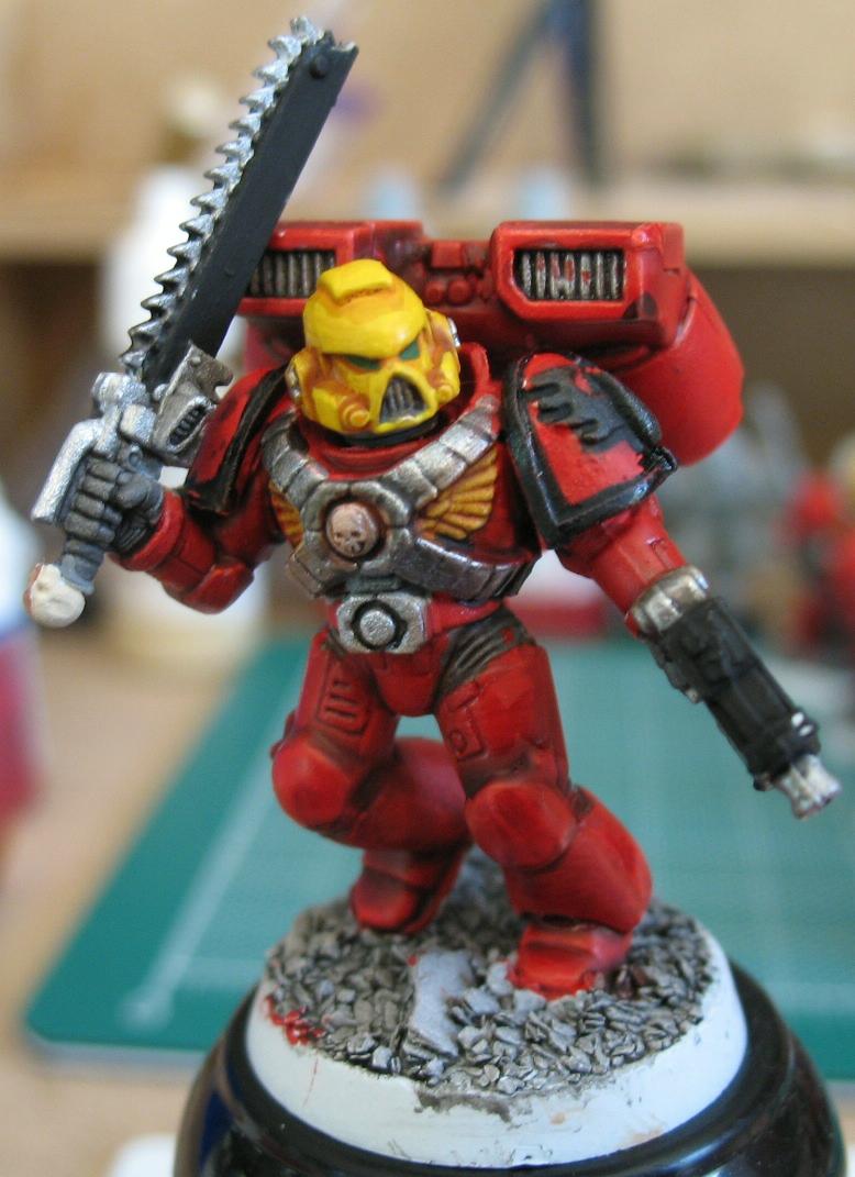 Warhammer 40000 Scout space marine métal OOP peint (blood angel) - Modélisme